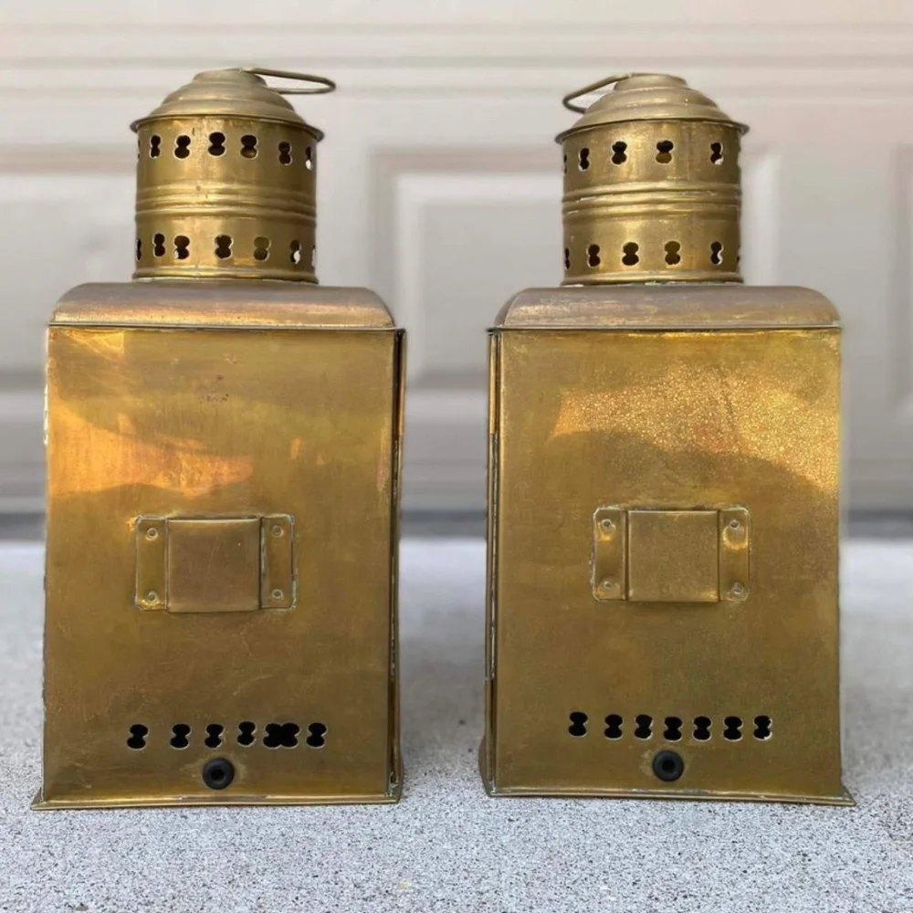 Vintage Brass Ship Lanterns Port Starboard Lanterns Nautical